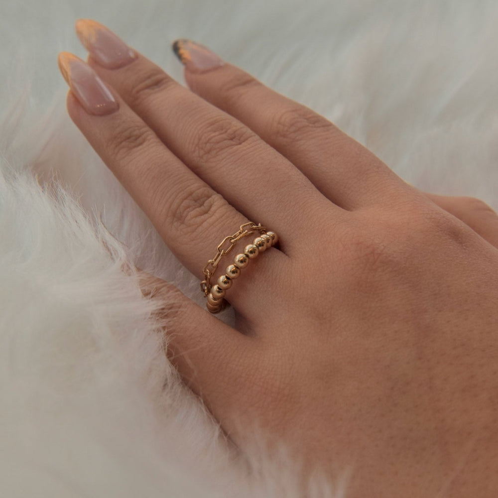 Beaded Stretchy Ring - Rings -  -  - Azil Boutique