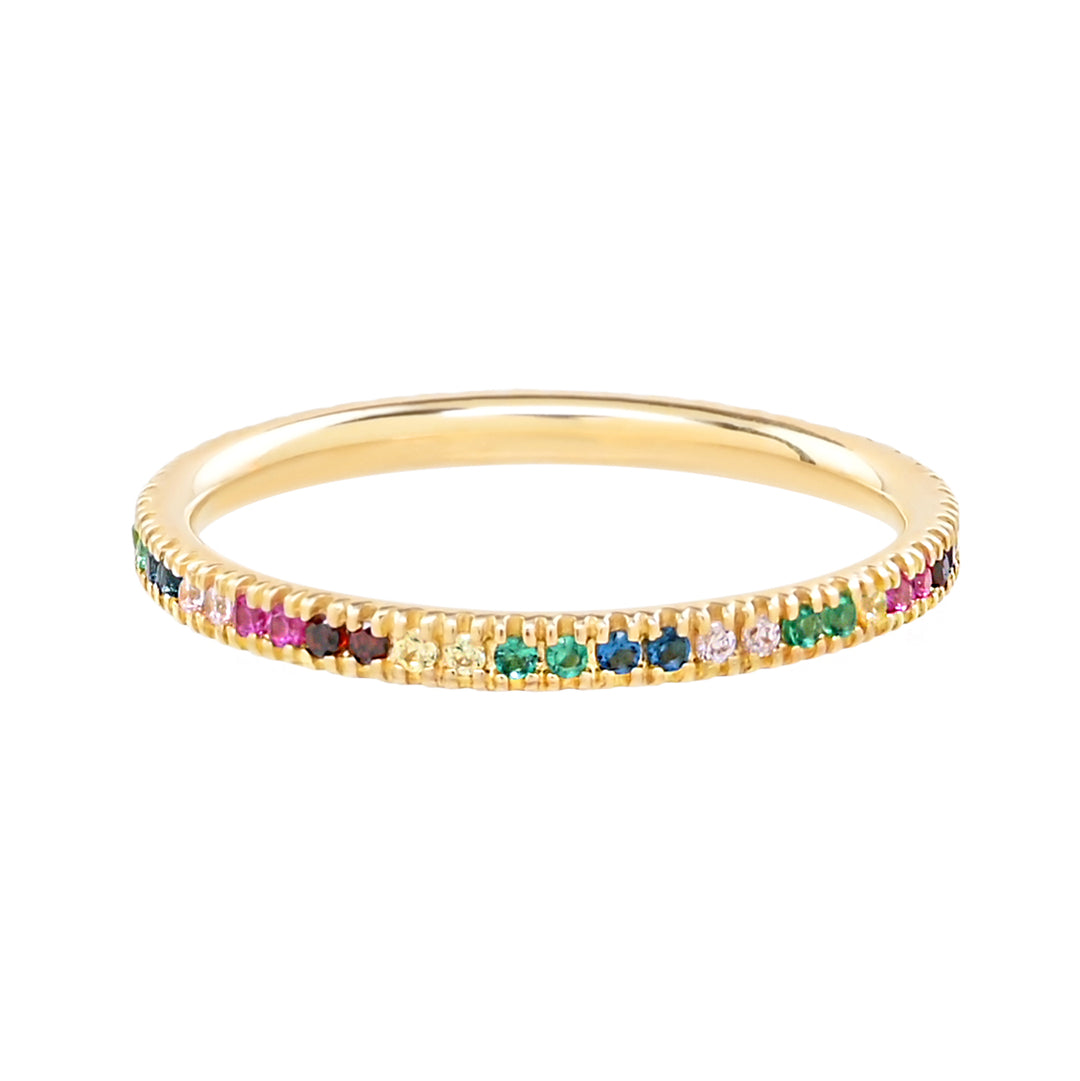 10k Solid Colorful Band Ring - Rings -  -  - Azil Boutique
