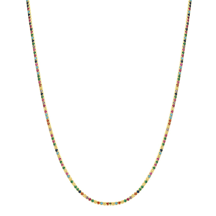 SALE - CZ Colorful Tennis Choker - Necklaces -  -  - Azil Boutique