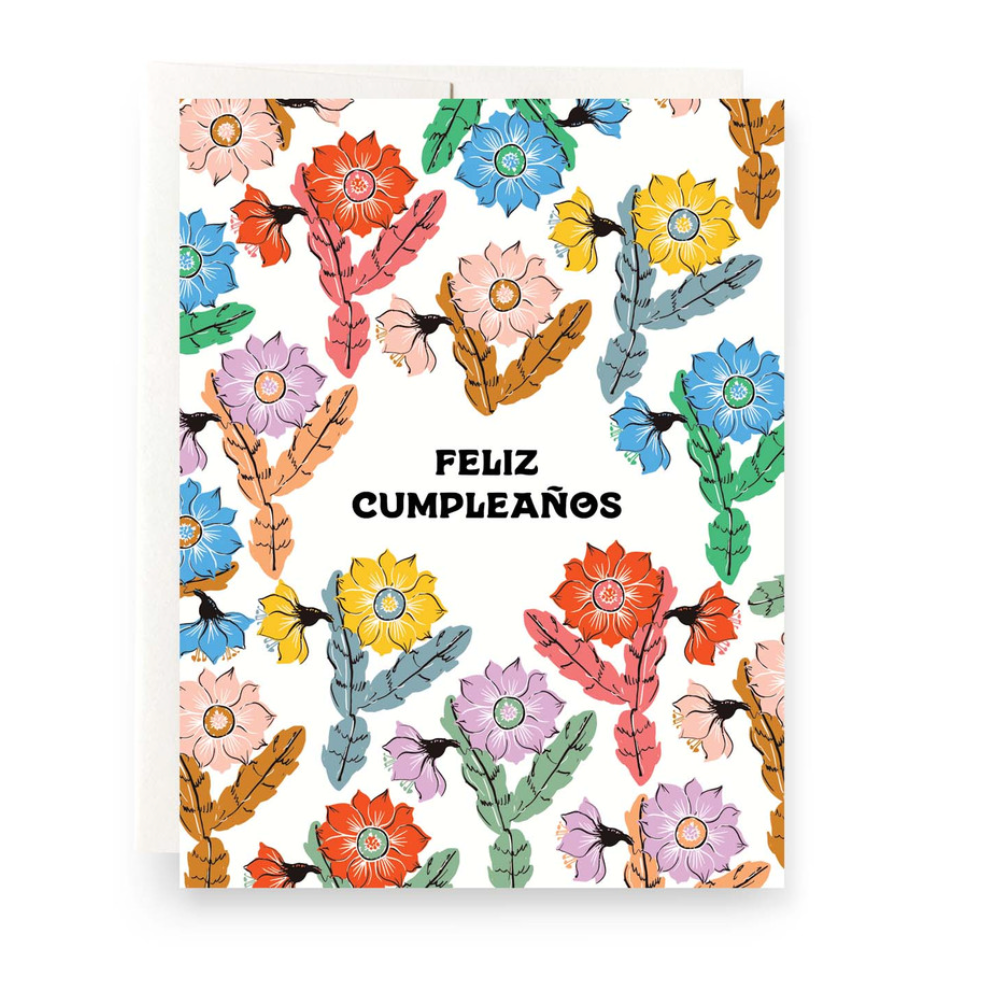Orchid Cactus Feliz Cupleanos Greeting Card - Cards -  -  - Azil Boutique