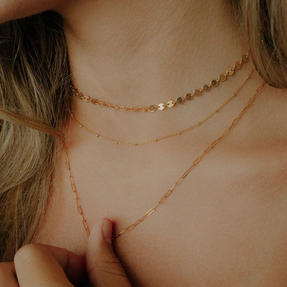 SALE - Multi Disc Choker Necklace - Necklaces -  -  - Azil Boutique