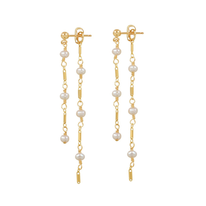 Cascade Pearl Drop Earrings - Earrings -  -  - Azil Boutique