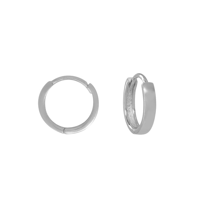 Thick Ear Huggie - Earrings - Medium - Medium / Silver - Azil Boutique