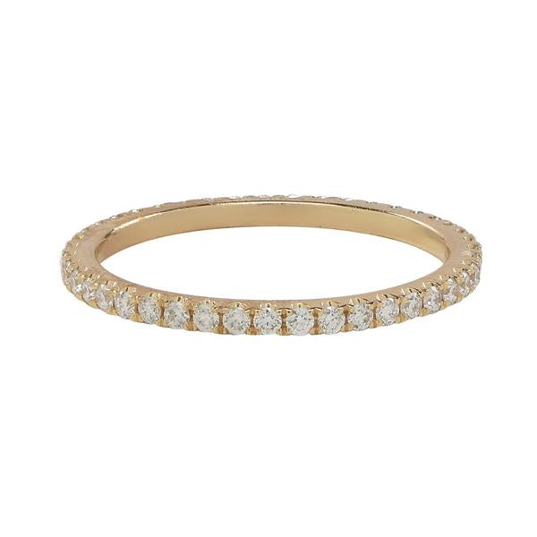 Diamonds Pave All-Around Band - Rings - Yellow Gold - Yellow Gold / 4 - Azil Boutique