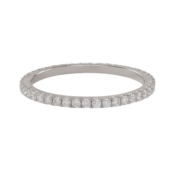 Diamonds Pave All-Around Band - Rings - White Gold - White Gold / 4 - Azil Boutique
