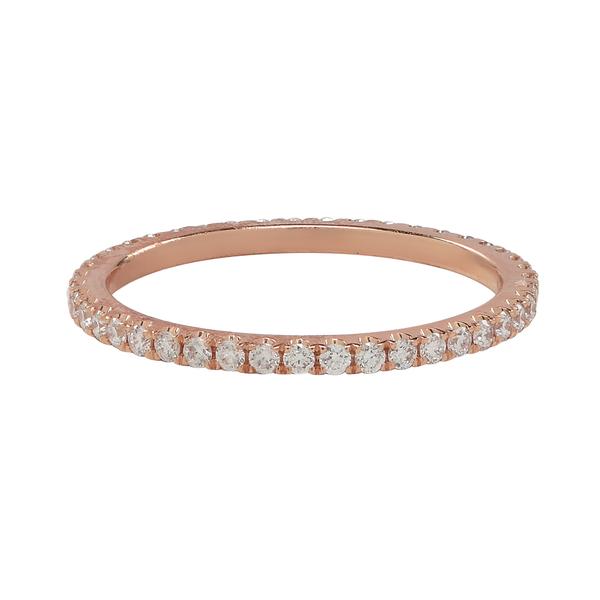 Diamonds Pave All-Around Band - Rings - Rose Gold - Rose Gold / 4 - Azil Boutique