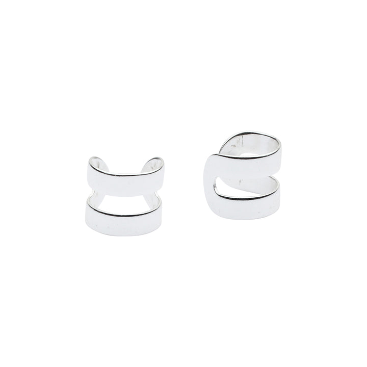 Double Line Ear Cuff - Earrings - Silver - Silver - Azil Boutique