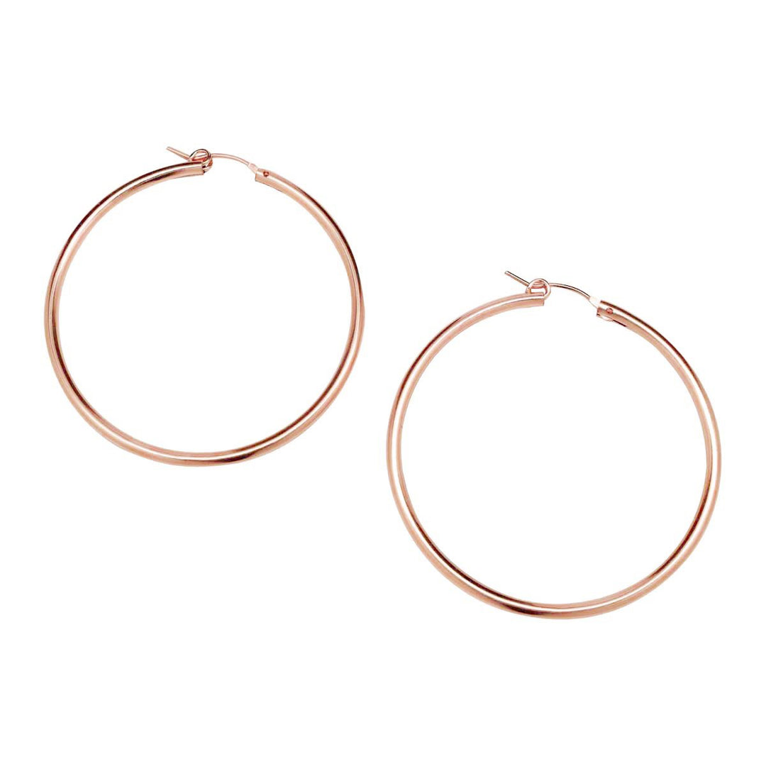 Tube Hoops - Earrings - Rose Gold - Rose Gold / X-Large - Azil Boutique