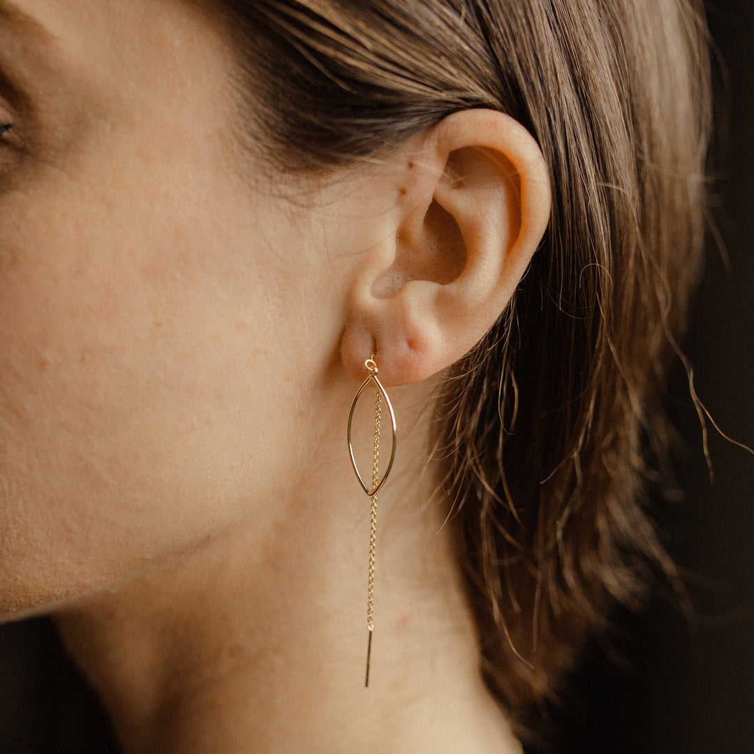 Geometric Ear Threaders (more shapes) - Earrings -  -  - Azil Boutique