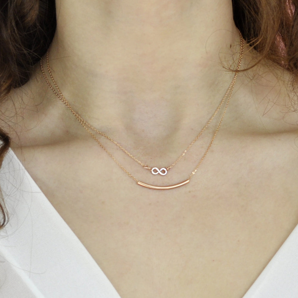 Curved Tube Necklace - Necklaces -  -  - Azil Boutique