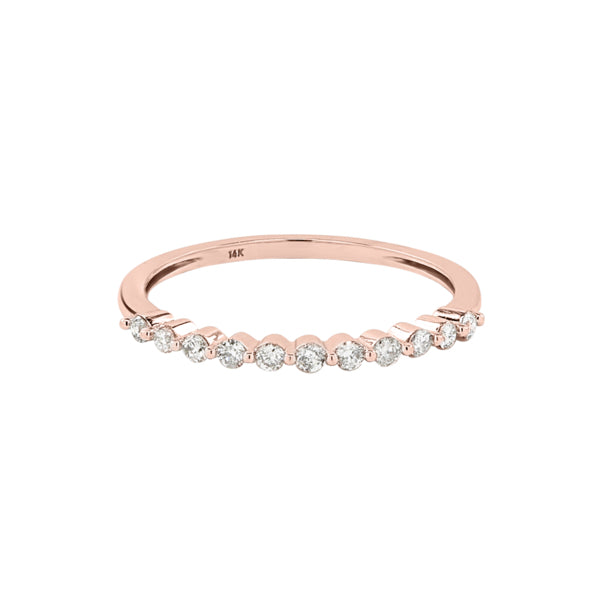 Demi Diamonds Band Ring - Rings - Rose Gold - Rose Gold / 5 - Azil Boutique