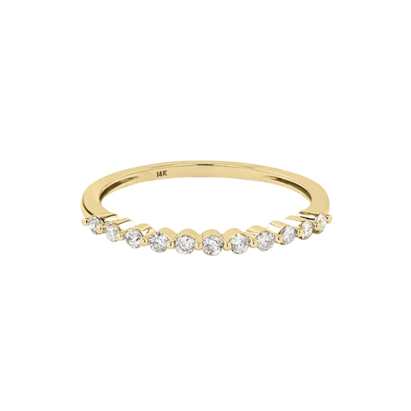 Demi Diamonds Band Ring - Rings - Yellow Gold - Yellow Gold / 5 - Azil Boutique