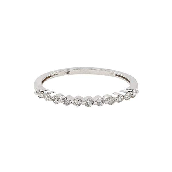 Demi Diamonds Band Ring - Rings - White Gold - White Gold / 5 - Azil Boutique