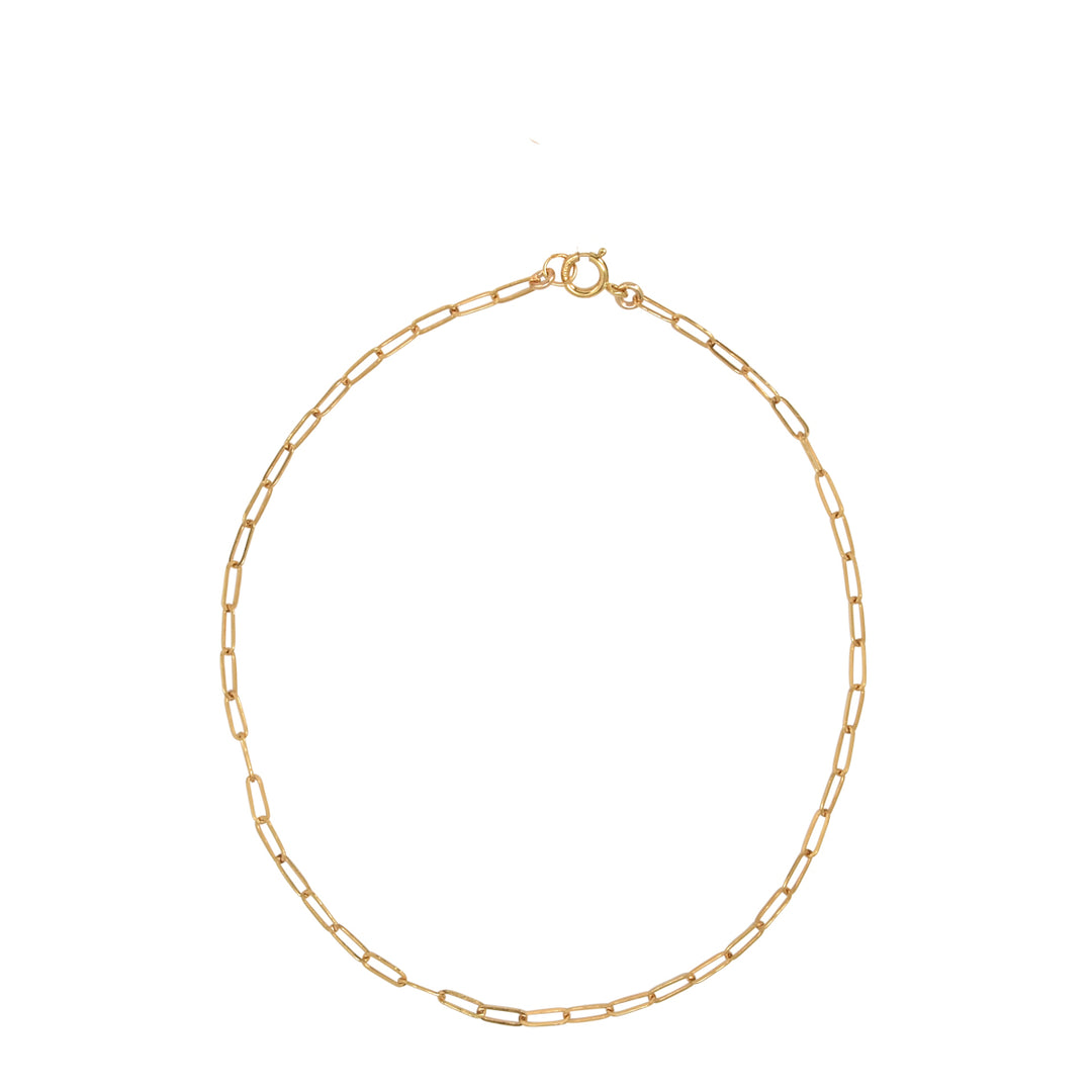 Thin Oval Link Bracelet - Bracelets - 6 Inches - 6 Inches / Gold - Azil Boutique