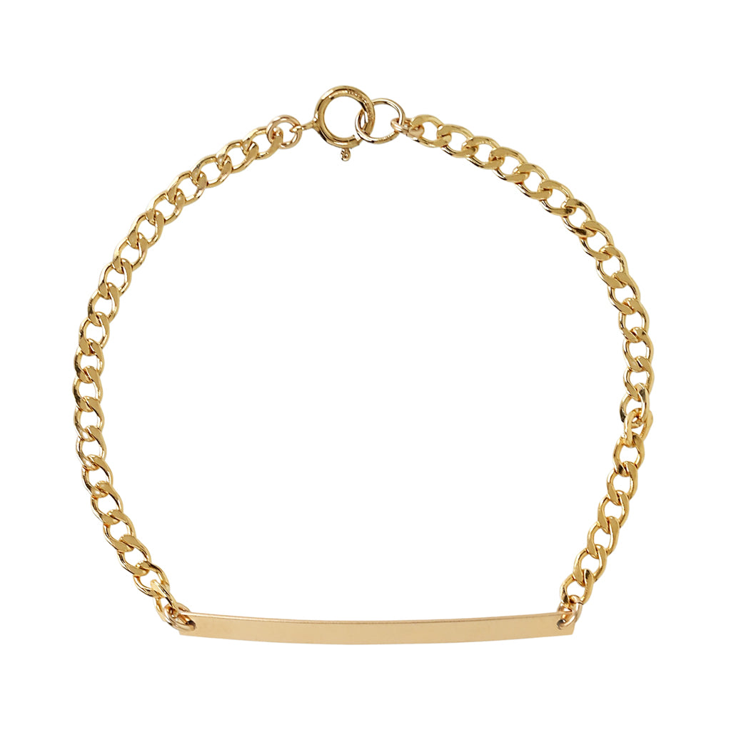 Curb Chain Bar Bracelet - Bracelets -  -  - Azil Boutique