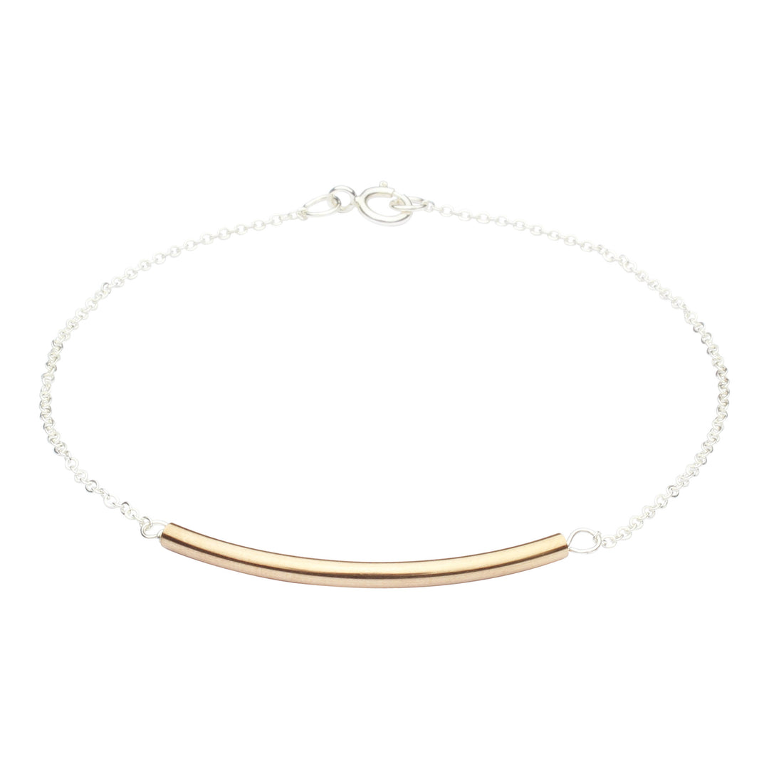 SALE - 2-Tone Curved Tube Bracelet - Bracelets -  -  - Azil Boutique