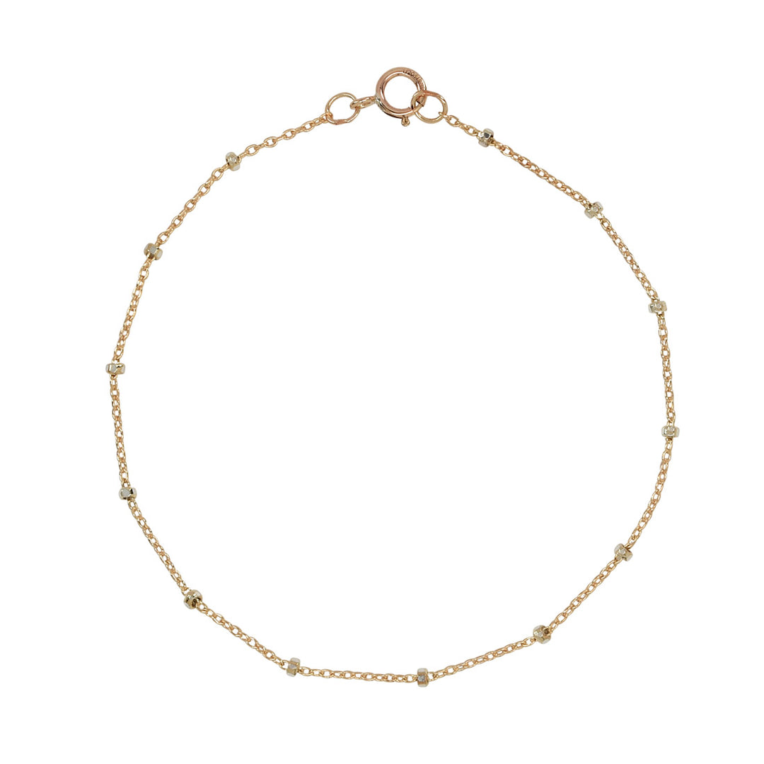 2-Tone Ball Chain Bracelet - Bracelets - Gold - Gold / 6" - Azil Boutique