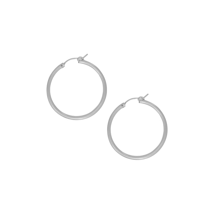 Tube Hoops - Earrings - Silver - Silver / Large - Azil Boutique