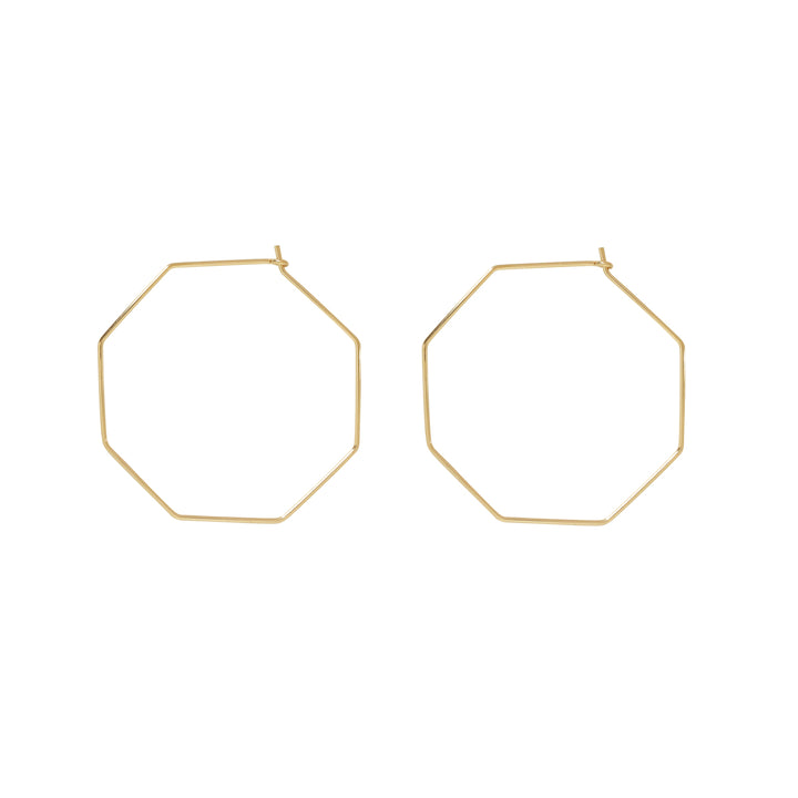 Infinity Octagon Hoops - Earrings - Small - Small / Gold - Azil Boutique