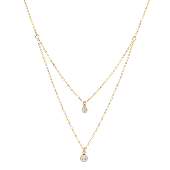 Double Strand CZ Necklace - Necklaces -  -  - Azil Boutique