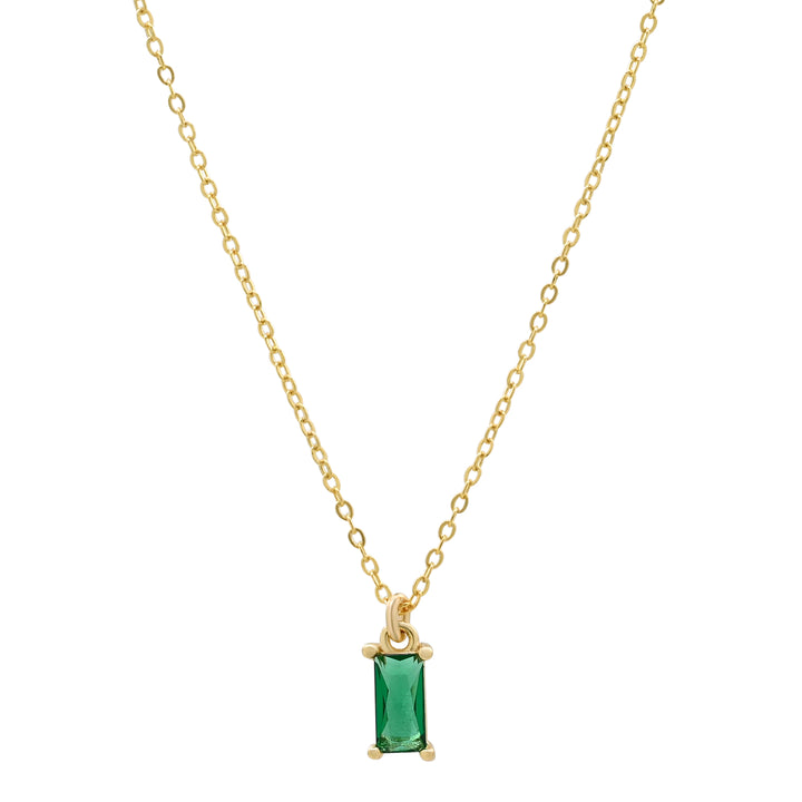 Tiny Green Emerald Necklace - Necklaces -  -  - Azil Boutique