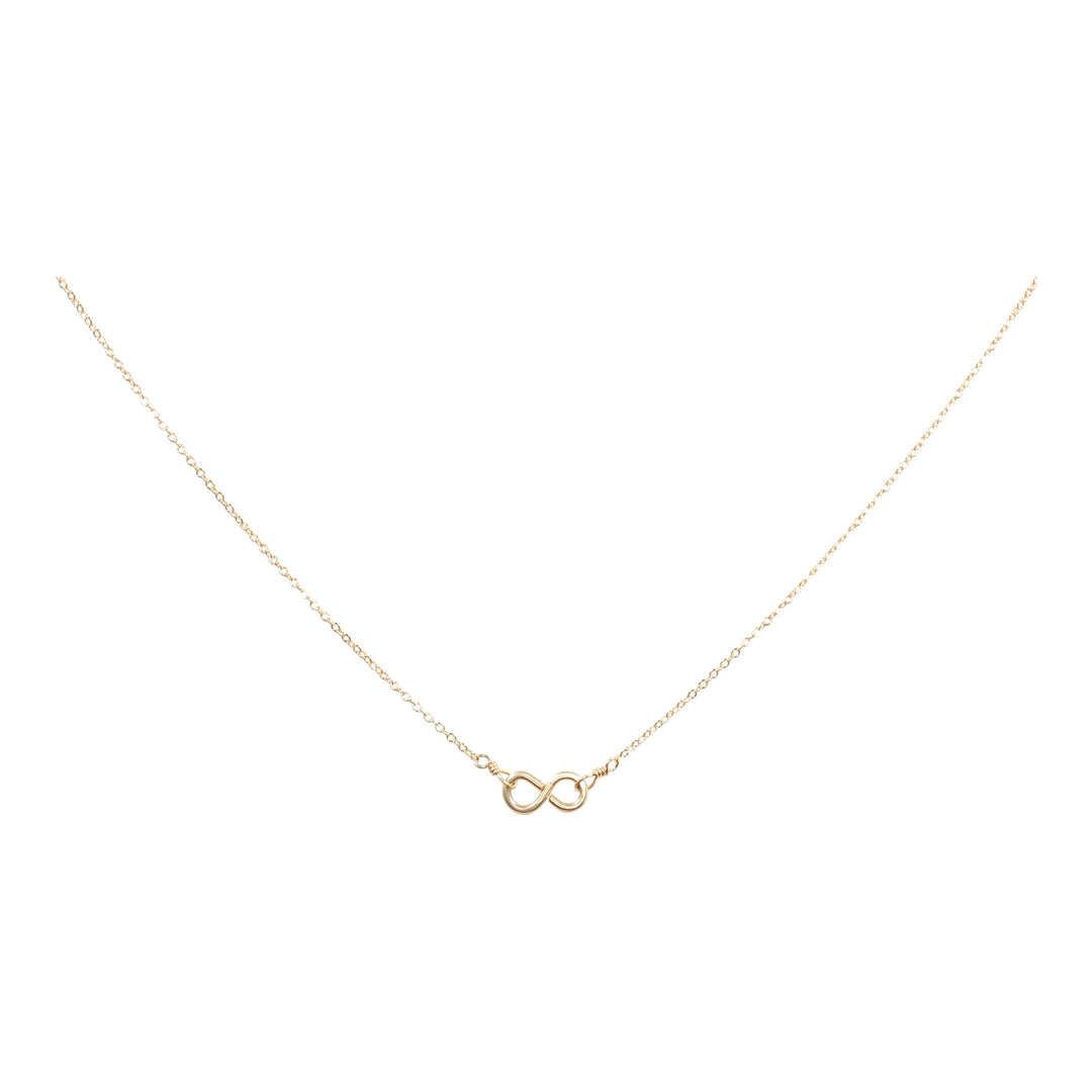 Tiny Infinity Necklace on Thin Chain - Necklaces - Gold - Gold - Azil Boutique