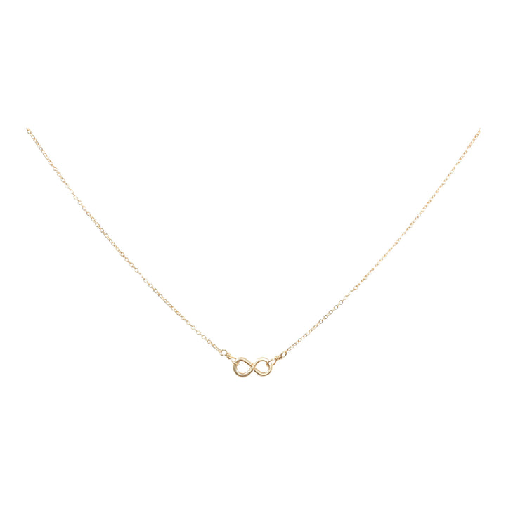 Tiny Infinity Necklace on Thin Chain - Necklaces - Gold - Gold - Azil Boutique