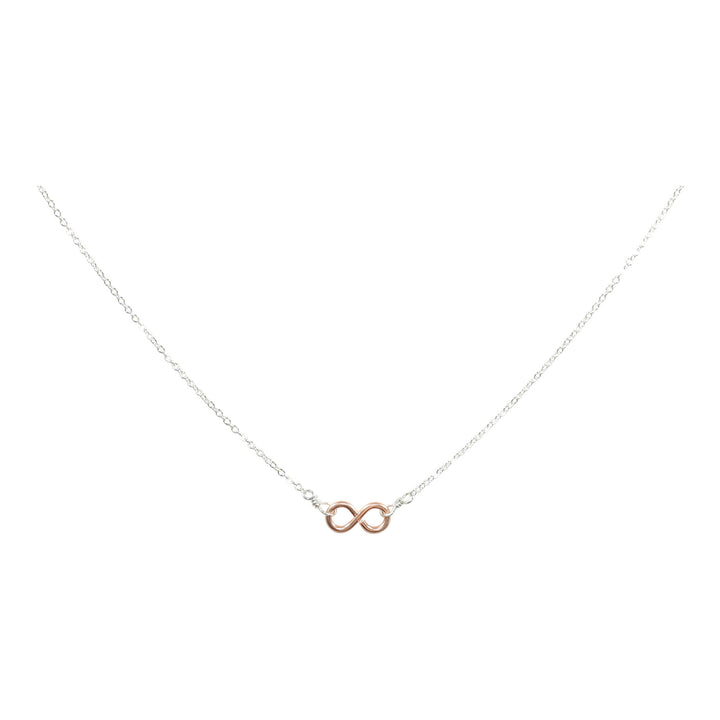 Tiny Infinity Necklace on Thin Chain - Necklaces - Rose Gold/ SIlver - Rose Gold/ SIlver - Azil Boutique