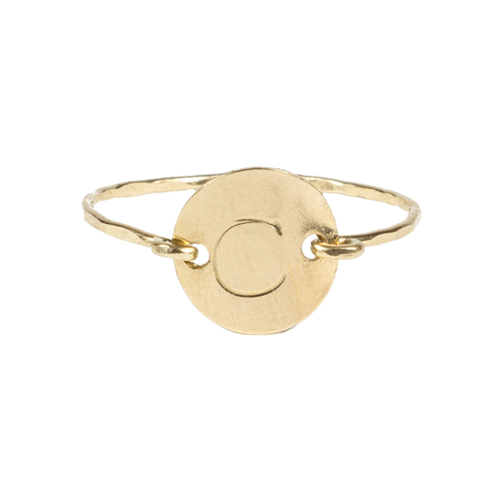 MONOGRAM RING - Rings - Gold - Gold / C - Azil Boutique