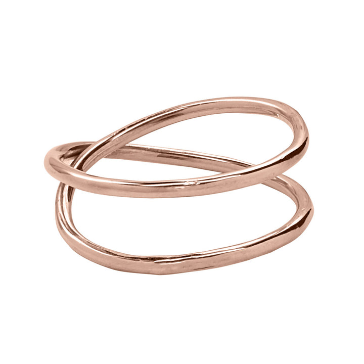Crossover Ring - Rings - Rosegold - Rosegold / 6 - Azil Boutique
