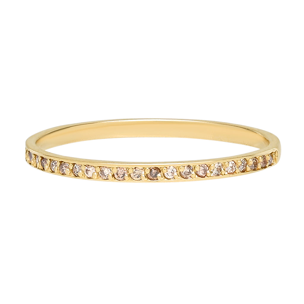 SALE - 14k Solid Gold Diamond Pave Ring - Rings - Yellow Gold - Yellow Gold / 6 - Azil Boutique