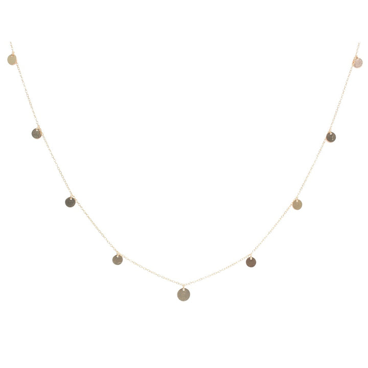 Multi Discs Long Necklace - Necklaces - Gold - Gold - Azil Boutique