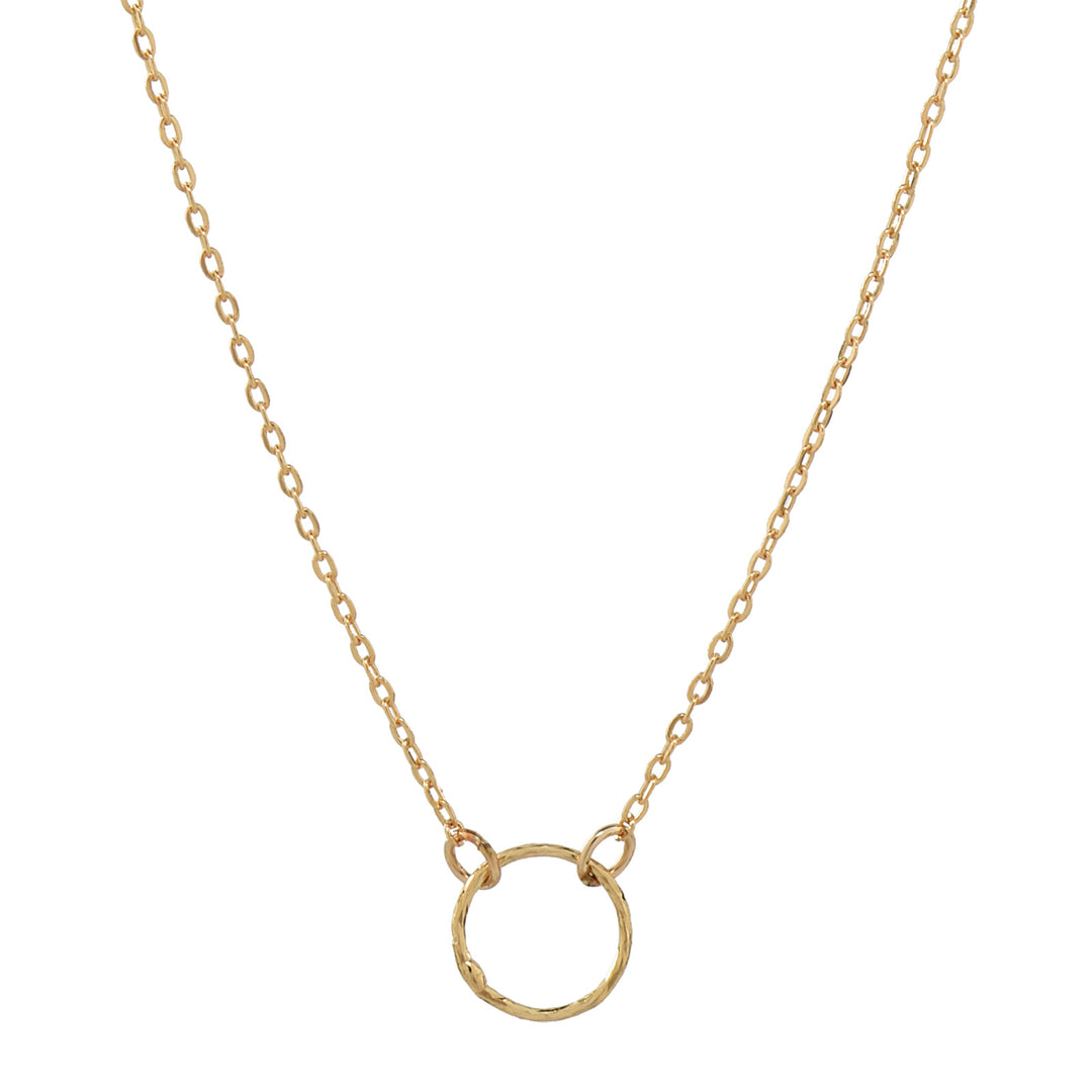 Tiny Diamond Cut Circle Necklace - Necklaces - Choker - Choker / Gold - Azil Boutique