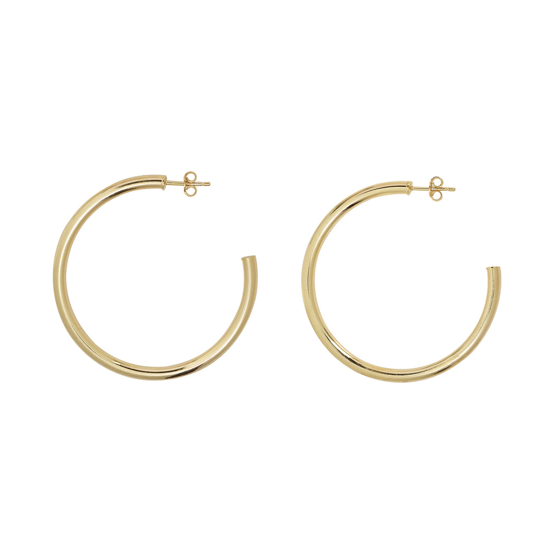 SALE - Thick Vermeil Hoops - Earrings - Gold - Gold / Large - Azil Boutique