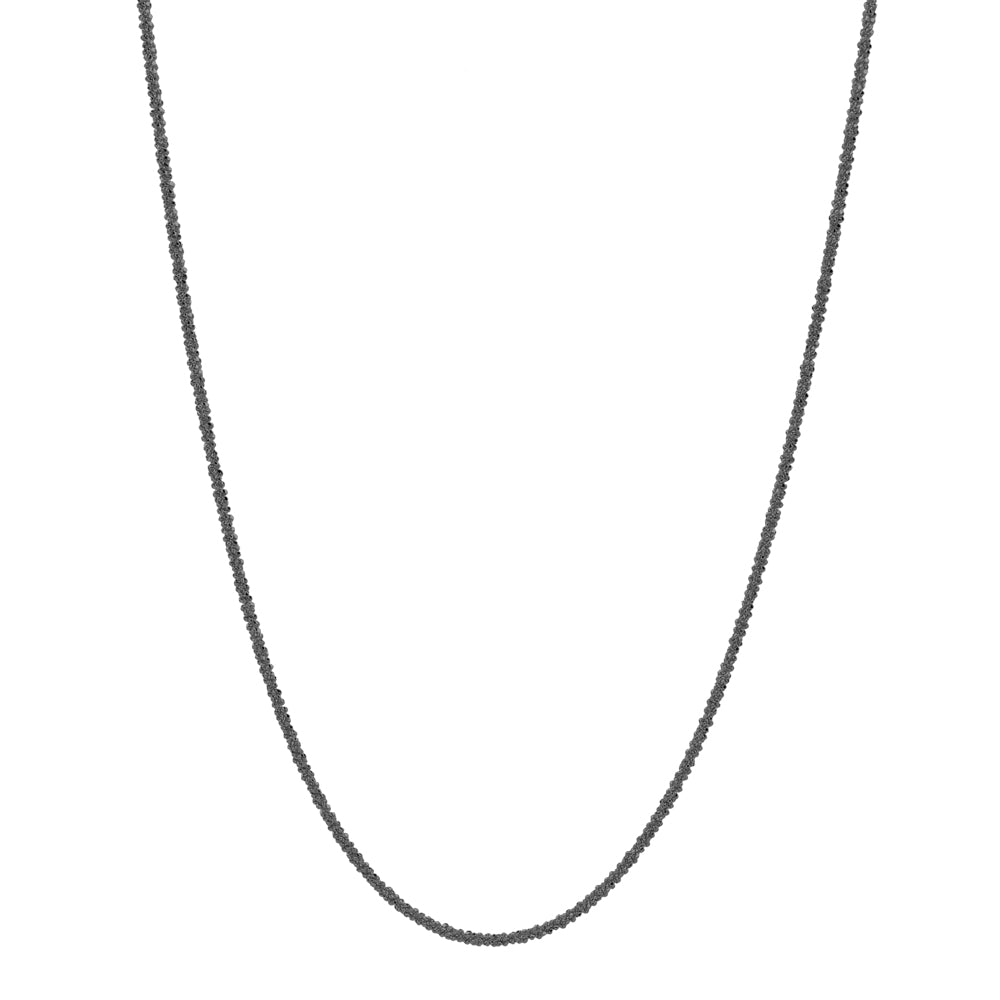 Diamond Cut Rope Chain Necklace - Necklaces - Gunmetal - Gunmetal / 16 Inches - Azil Boutique