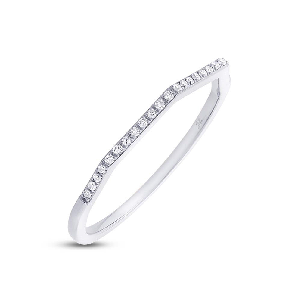 Diamonds Hexagonal Ring - Rings - White gold - White gold / 5 - Azil Boutique