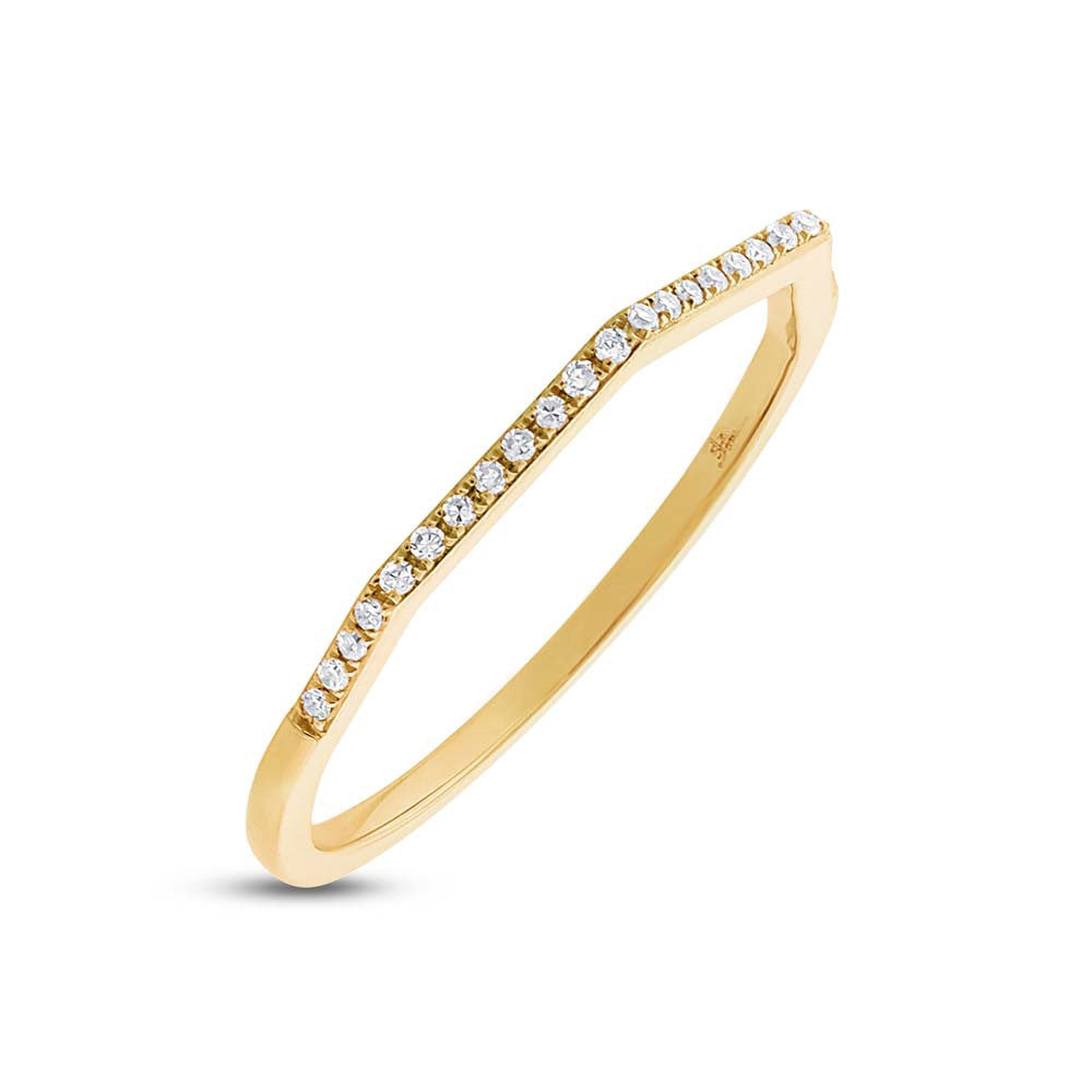 Diamonds Hexagonal Ring - Rings - Yellow gold - Yellow gold / 5 - Azil Boutique