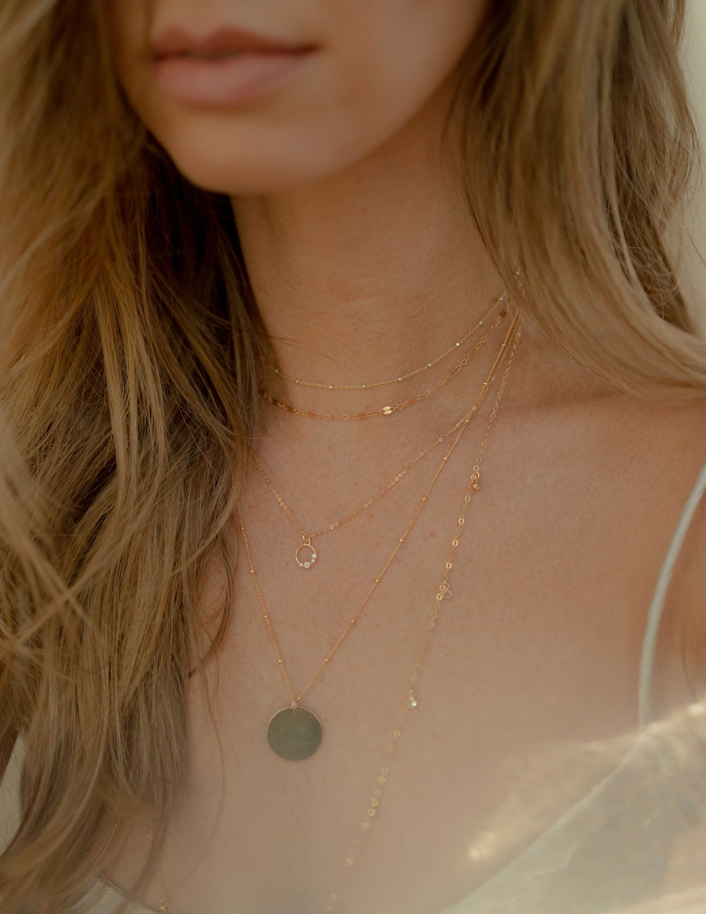 Layered Necklace Detangler Gold2 Layers | ForAllApparel