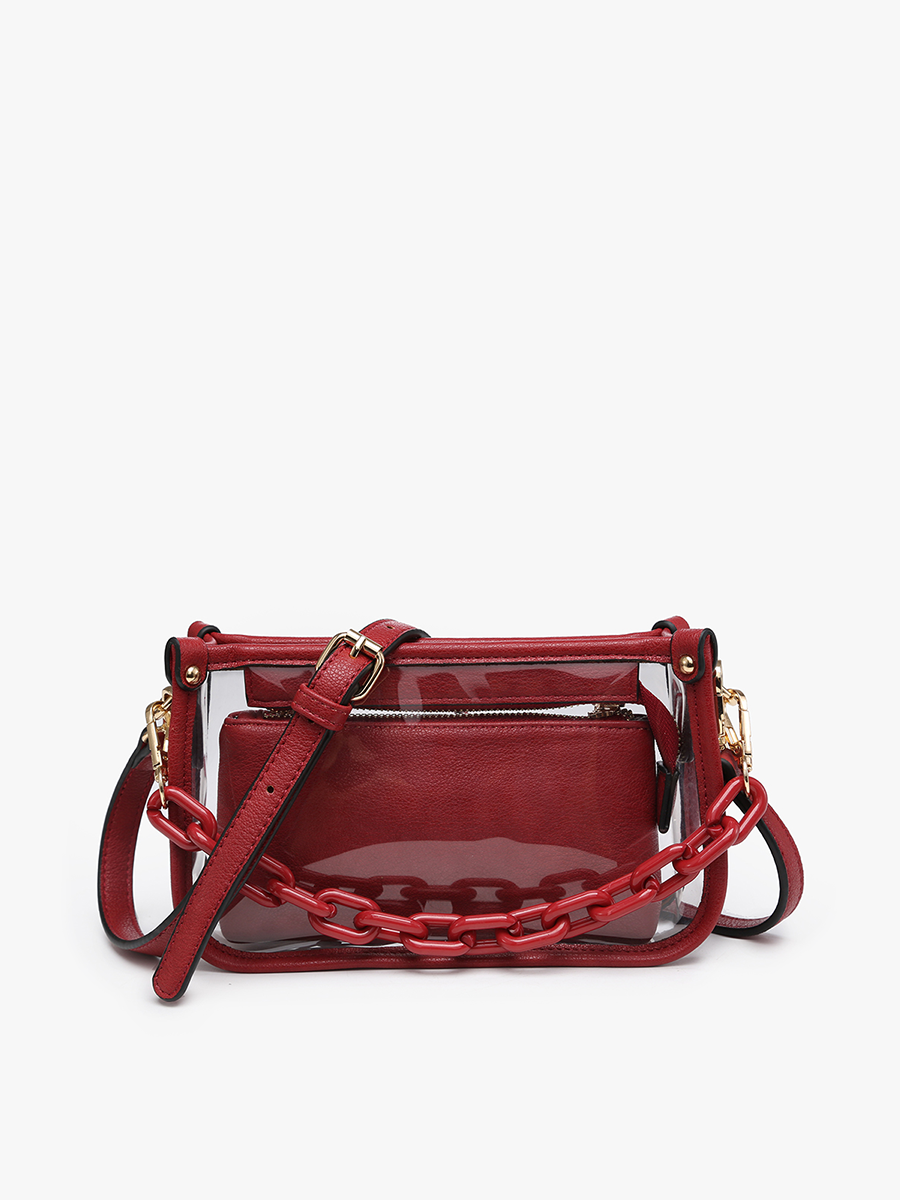 Jessica Clear Stadium Bag - Handbags - Wine - Wine - Azil Boutique