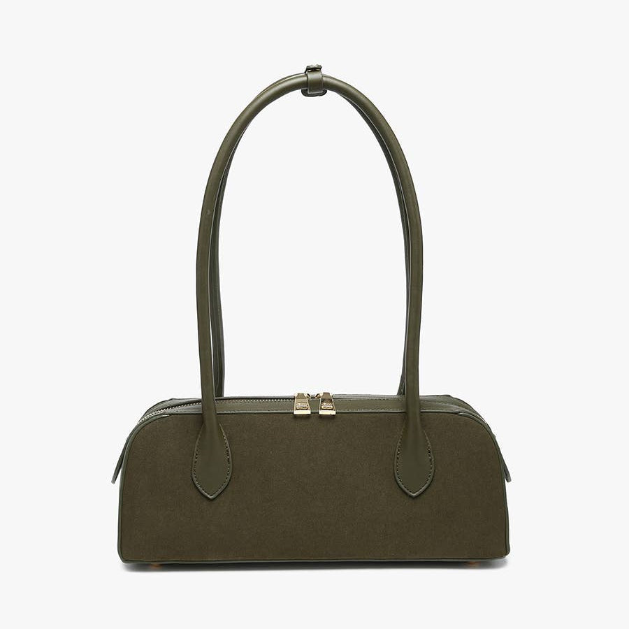 Jonava Faux Suede Structured Shoulder Bag - Handbags - - - Azil Boutique