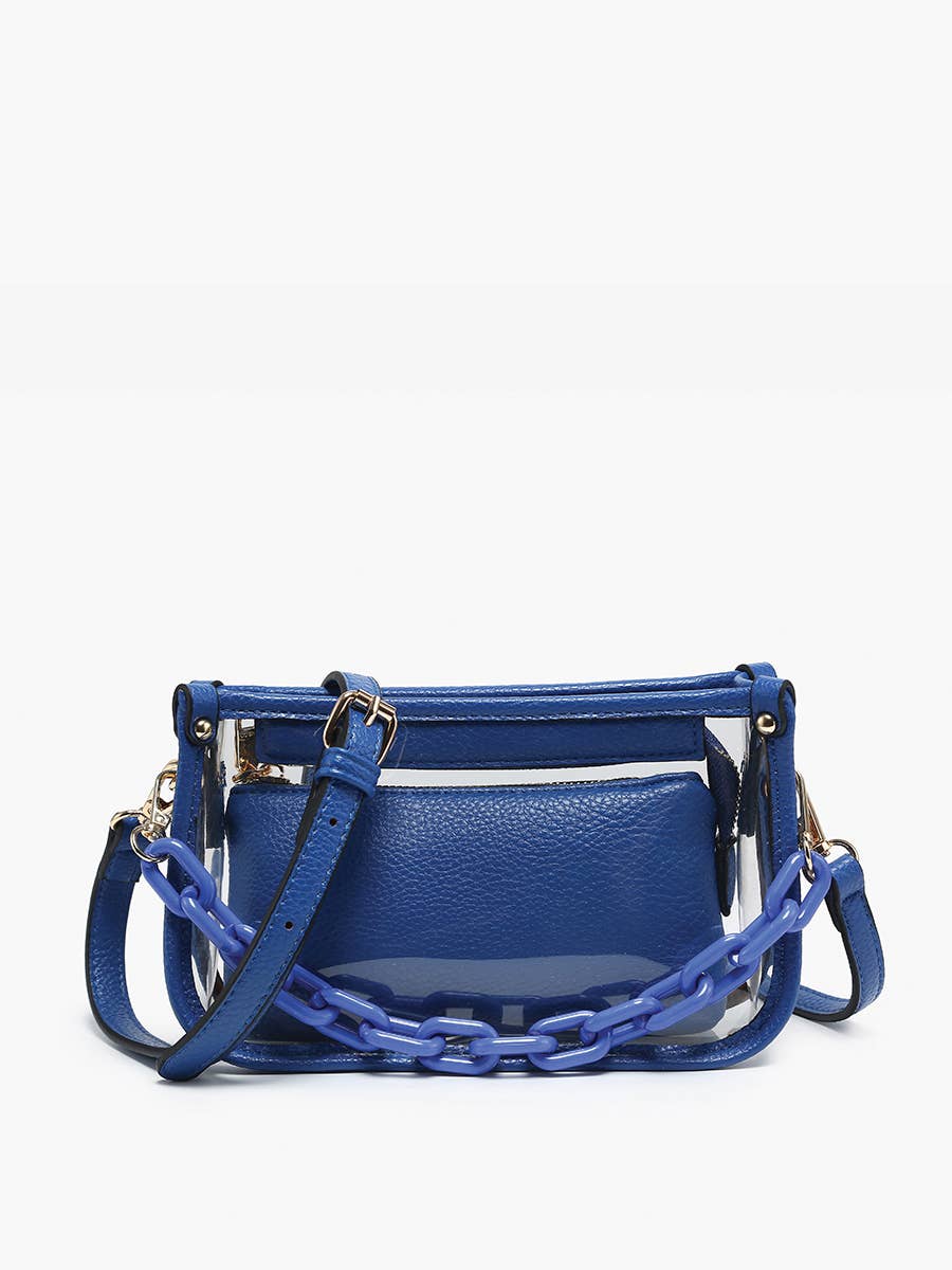 Jessica Clear Stadium Bag - Handbags - Royal Blue - Royal Blue - Azil Boutique