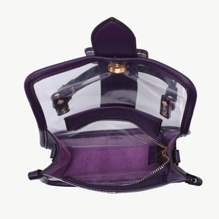 Toni Clear Flapover Stadium Purse
