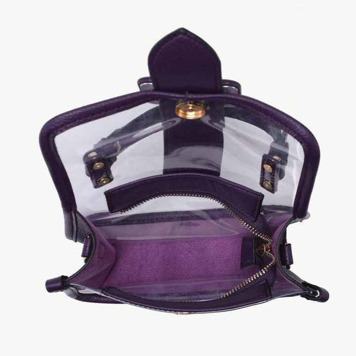 Toni Clear Flapover Stadium Purse