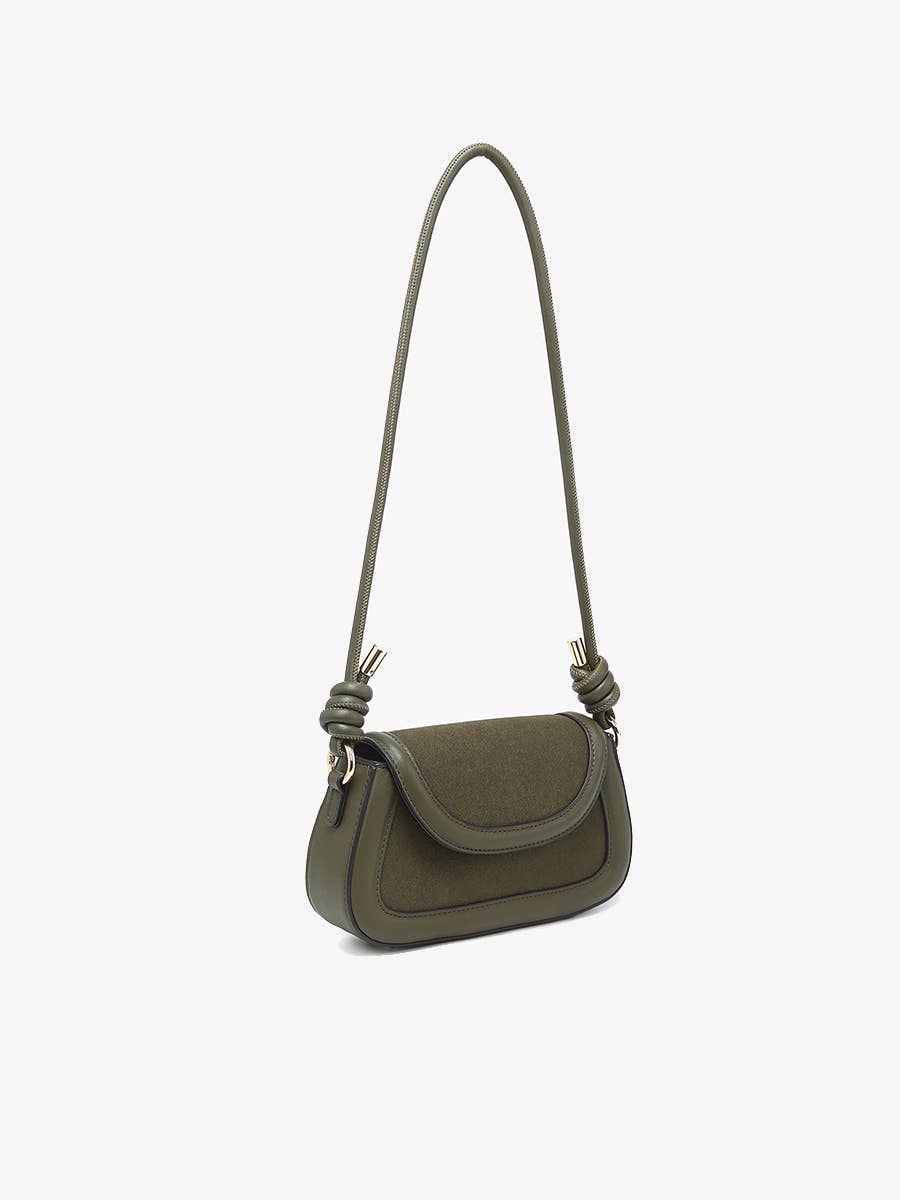Marina Suede w/ Vegan Leather Trim Bag - Handbags - - - Azil Boutique