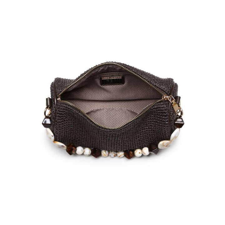 Rachel Beaded Handle Barrel Handbag