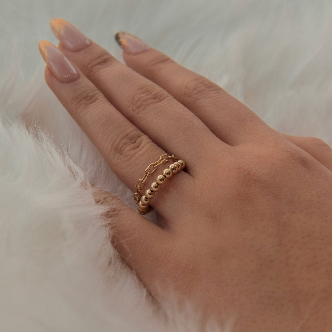 Paperclip Chain Ring - Rings -  -  - Azil Boutique