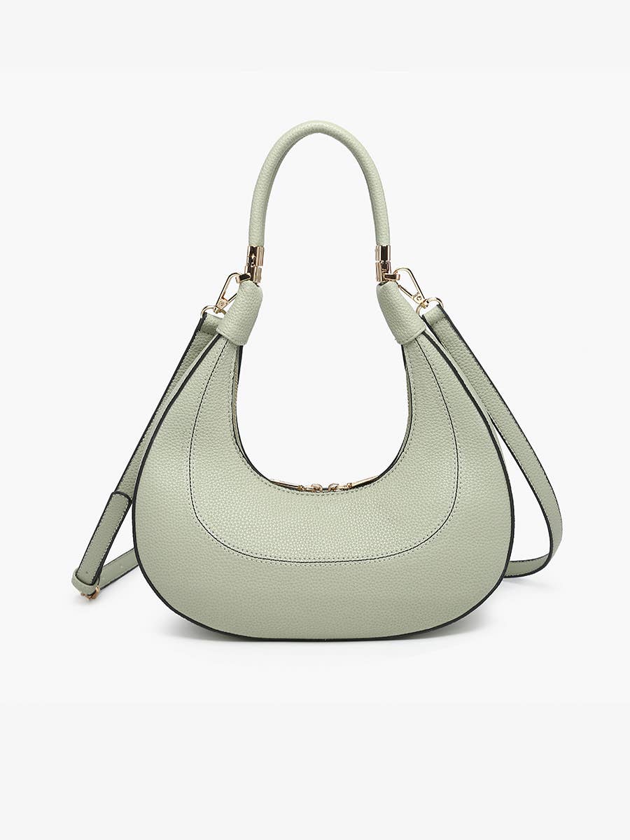 Clara Crescent Shoulder Bag w/ Convertible Straps - Handbags - Lt. Sage - Lt. Sage - Azil Boutique
