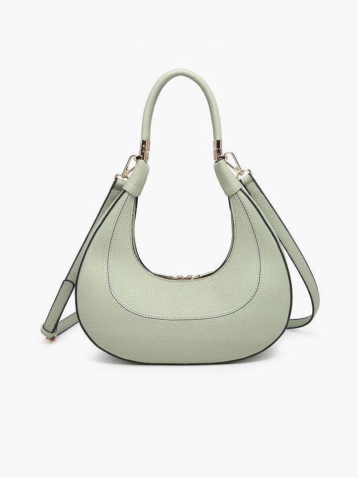 Clara Crescent Shoulder Bag w/ Convertible Straps - Handbags - Lt. Sage - Lt. Sage - Azil Boutique