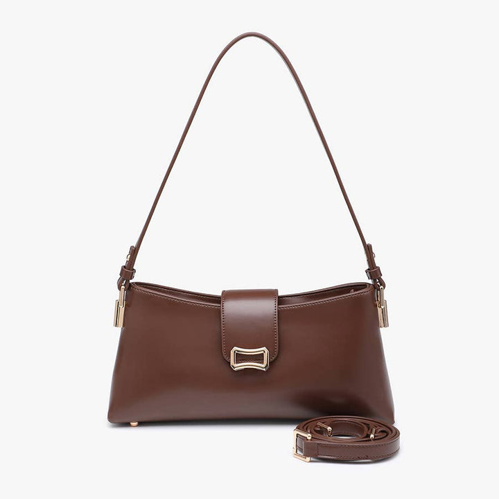 Caracas Flapover Shoulder Bag - Handbag - Chocolate - Chocolate - Azil Boutique