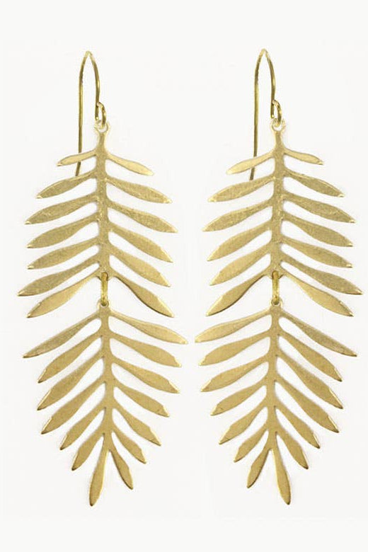 Hinged Ferns Earromgs - Earrings - - - Azil Boutique